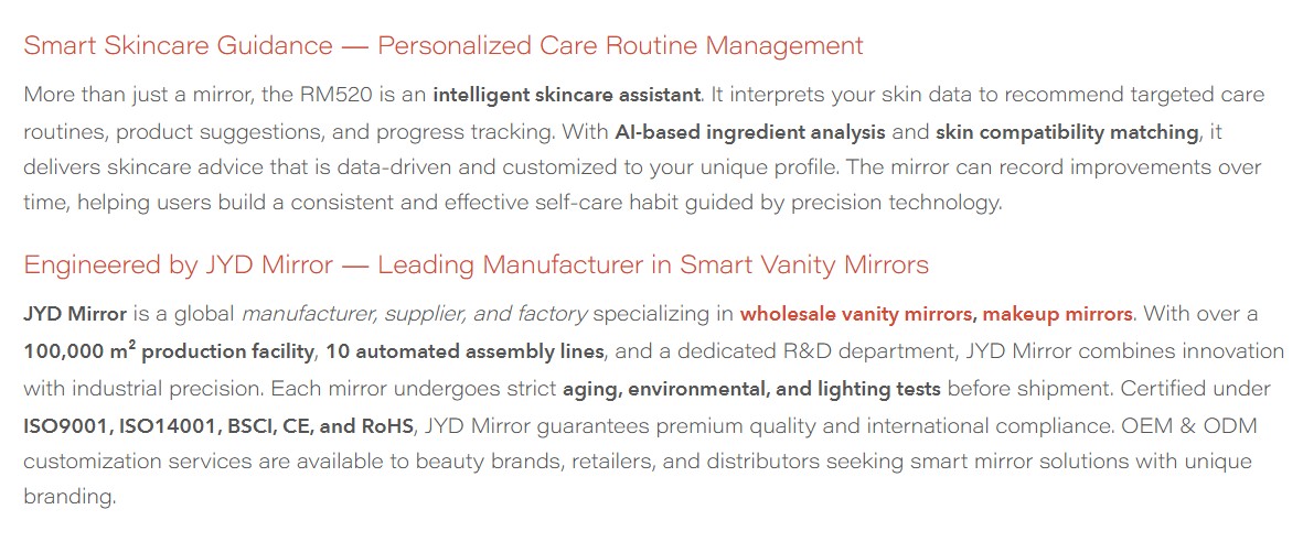 AI Smart Mirror Pro detail 14