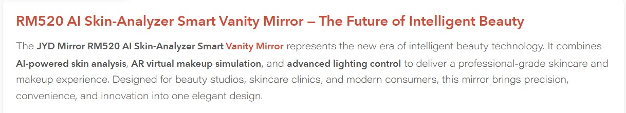AI Smart Mirror Pro detail 1